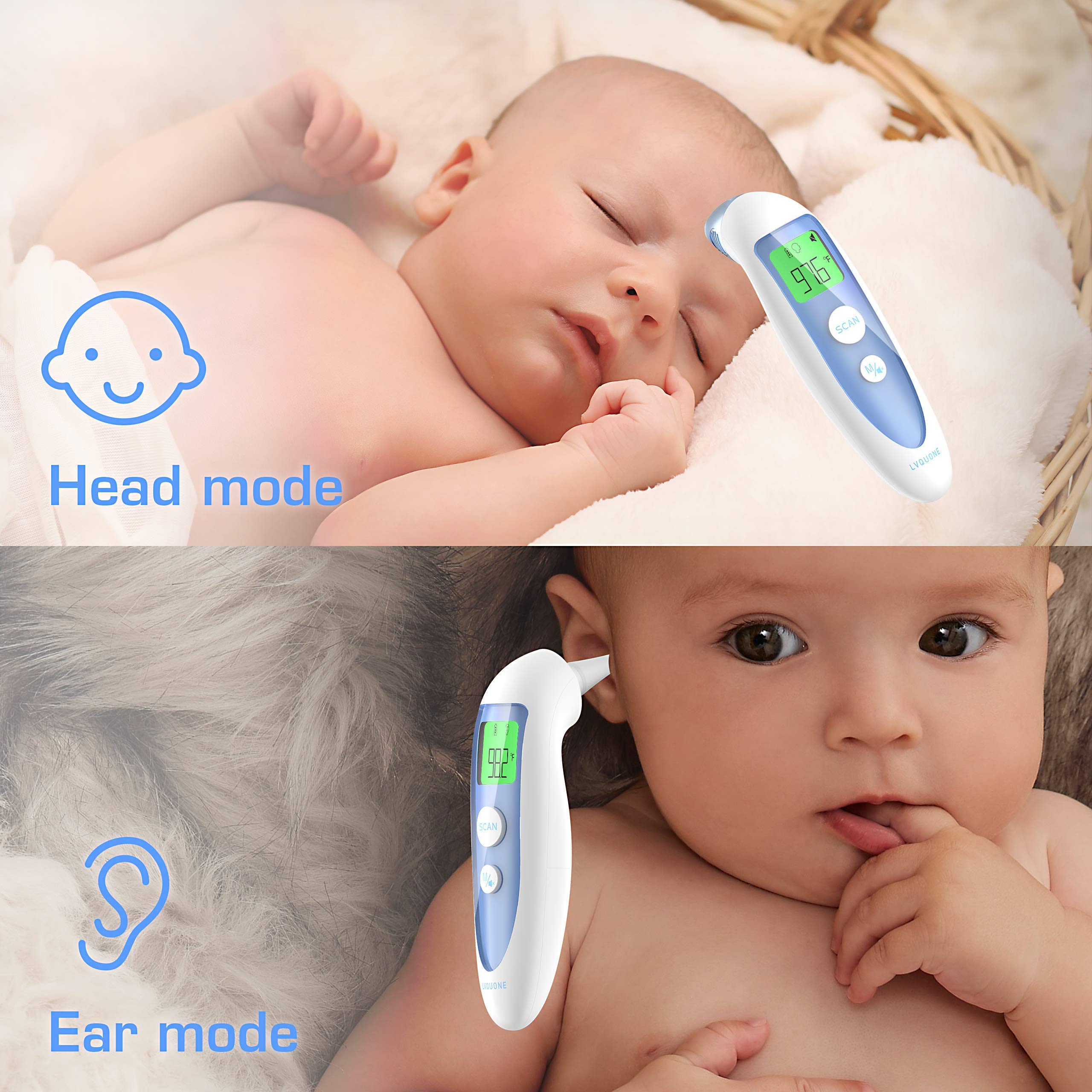 Upgraded Forehead Thermometers for Fever with 35 Data Recall 1S Fast