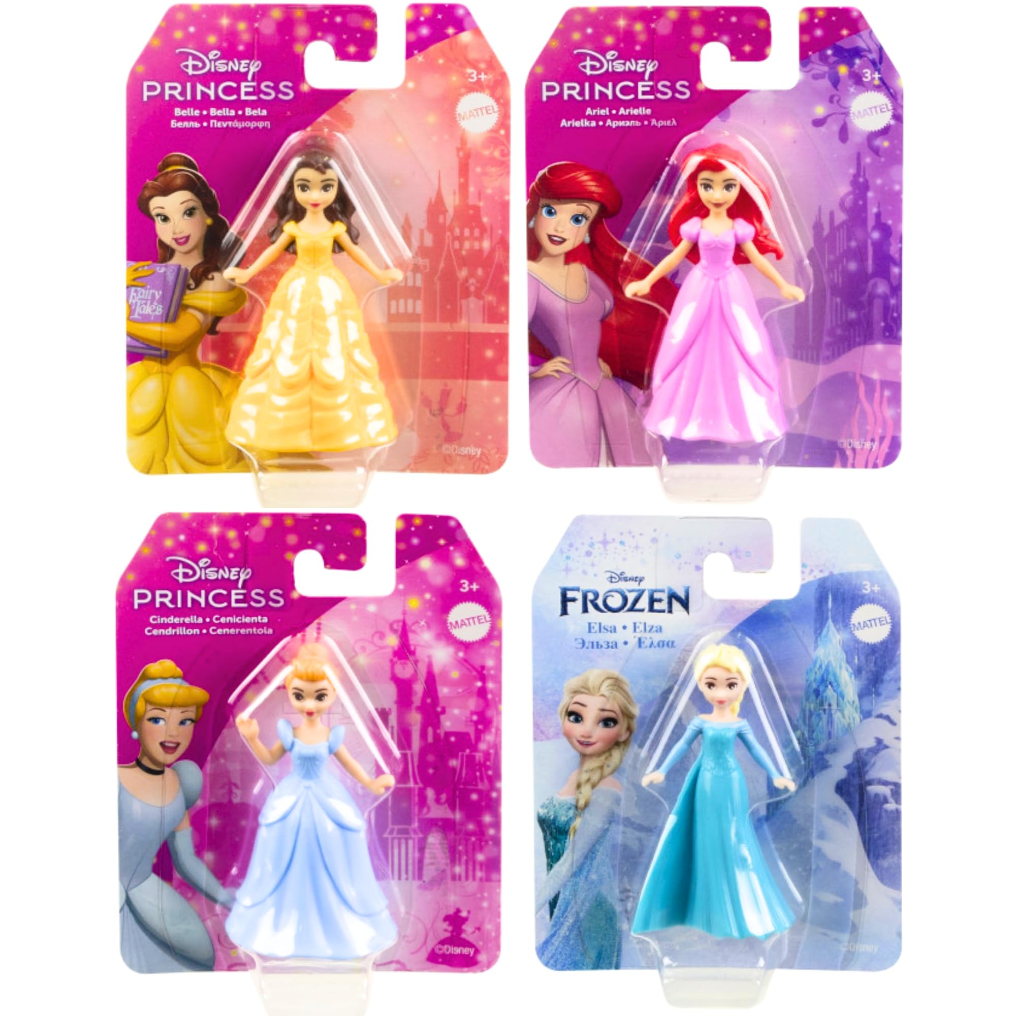 Disney Princess Dolls & Figures - (Set of 4-3" 7cm Figures) — image 1
