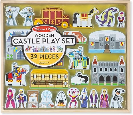 melissa and doug wooden castle blocks