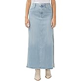 Silver Jeans Co. Womens Side Split Denim Maxi Skirt