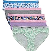 Hanes Originals Girls Boyshorts & Hipsters, Moisture-Wicking Cotton Stretch Underwear, Assorted 5-Pack