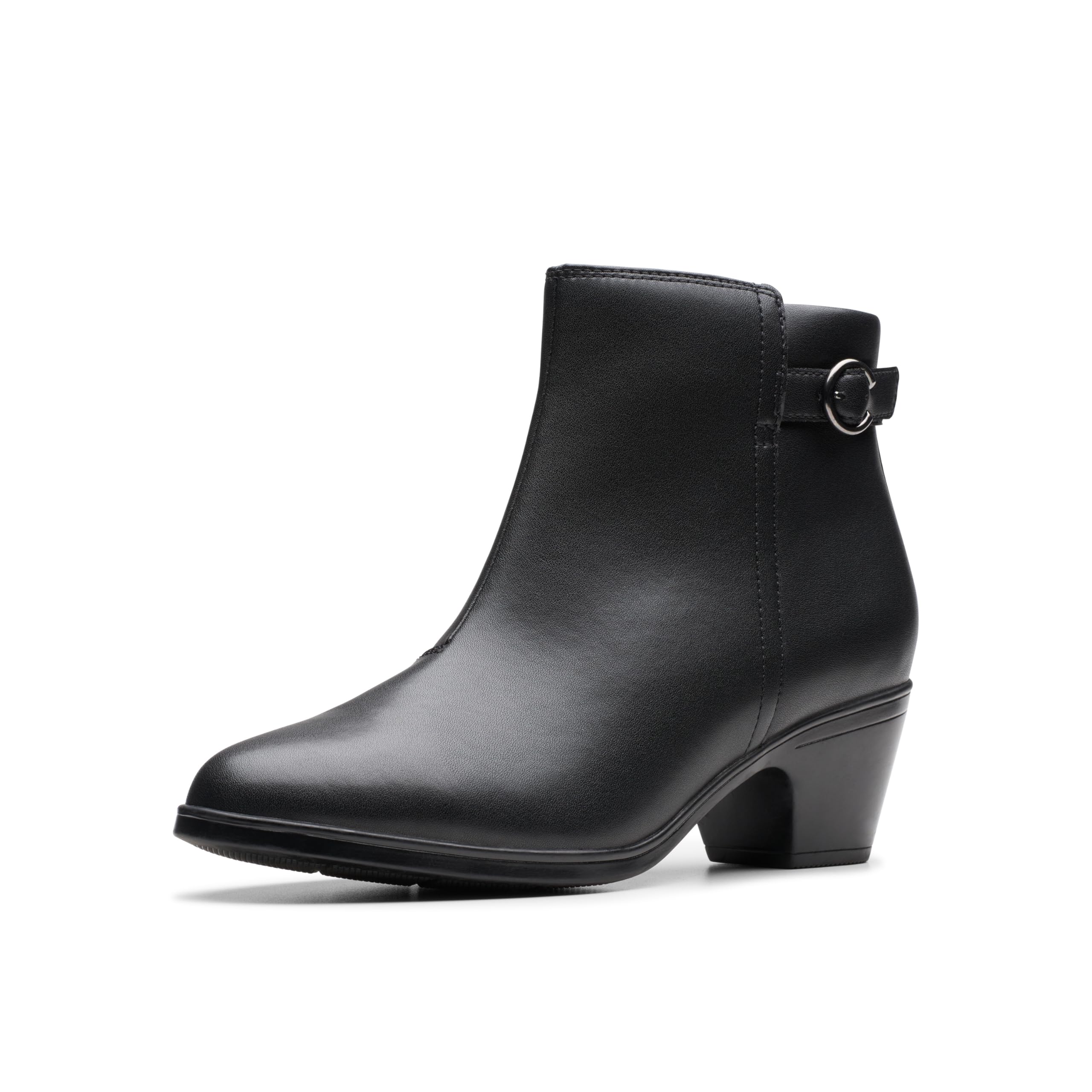 Clarks Collection Women’s Emily 2 Belle Fashion Boot, Black Leather, 9.5 Medium US