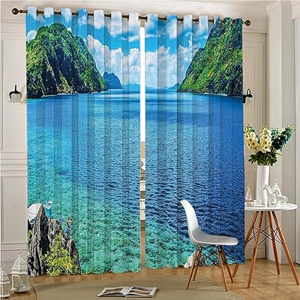 Amazon Com Jiahonghome Curtains Thermal Insulated Grommet Drapes