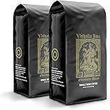 VALHALLA JAVA Whole Bean Coffee [12 Oz.] The World’s Strongest Coffee, USDA Certified Organic, Fair Trade, Arabica and Robust
