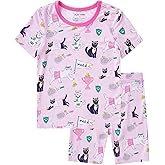pureborn Toddler Little Kids Viscose From Bamboo Pajamas Set Short Sleeve Pjs Snug Fit Sleepwear 2pcs