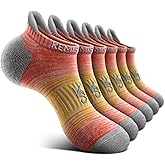 KEMISANT Men Running Socks,Active Ankle Socks No show Cushioned Footbed Arch Support
