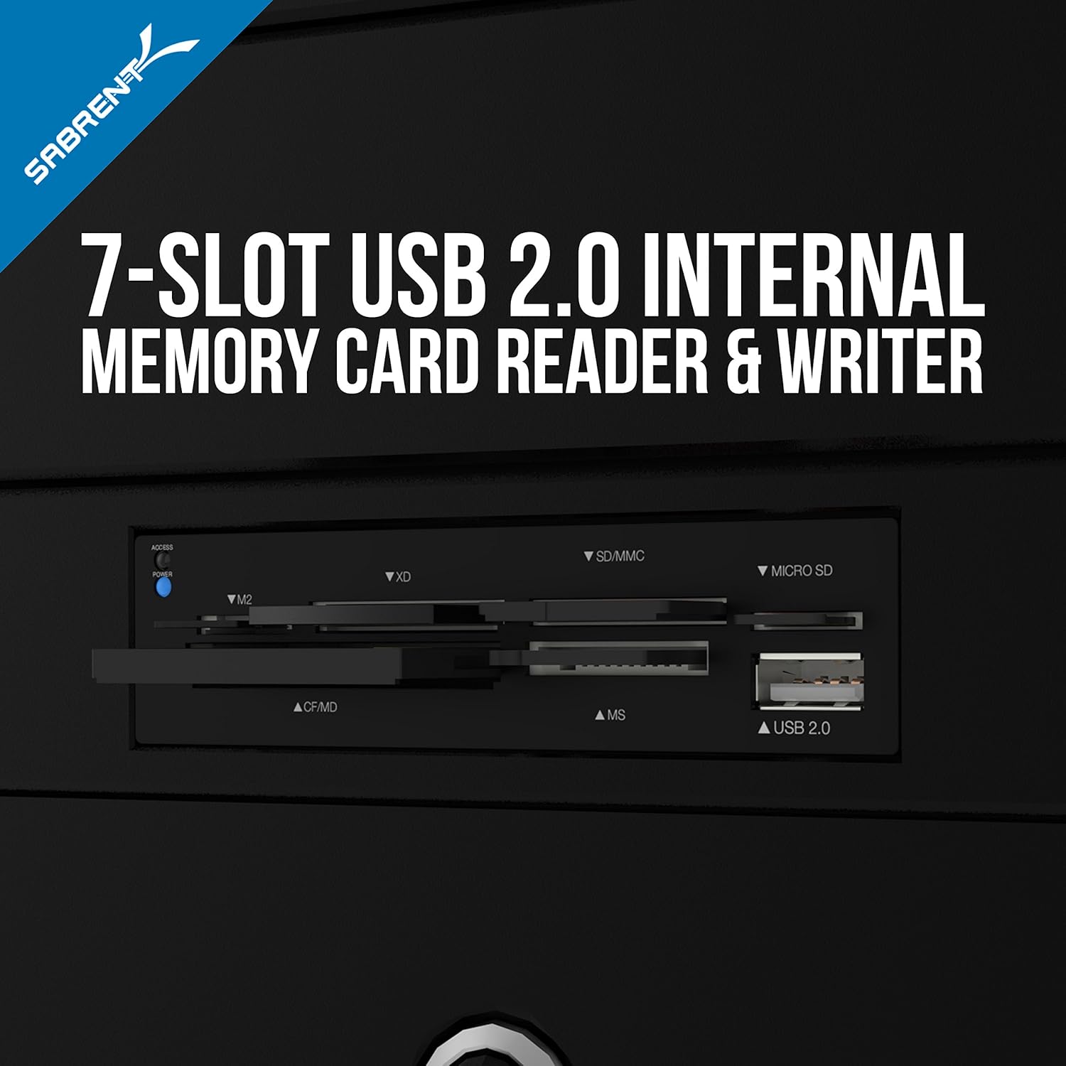 Sabrent 74-in-1 3.5-Inch Internal Flash Media Card Reader/Writer with USB Port (CR-USNT): Computers & Accessories