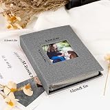 Benjia Small Photo Album 6x4 2 Packs 100 Pockets Linen Grey 10x15cm view 3