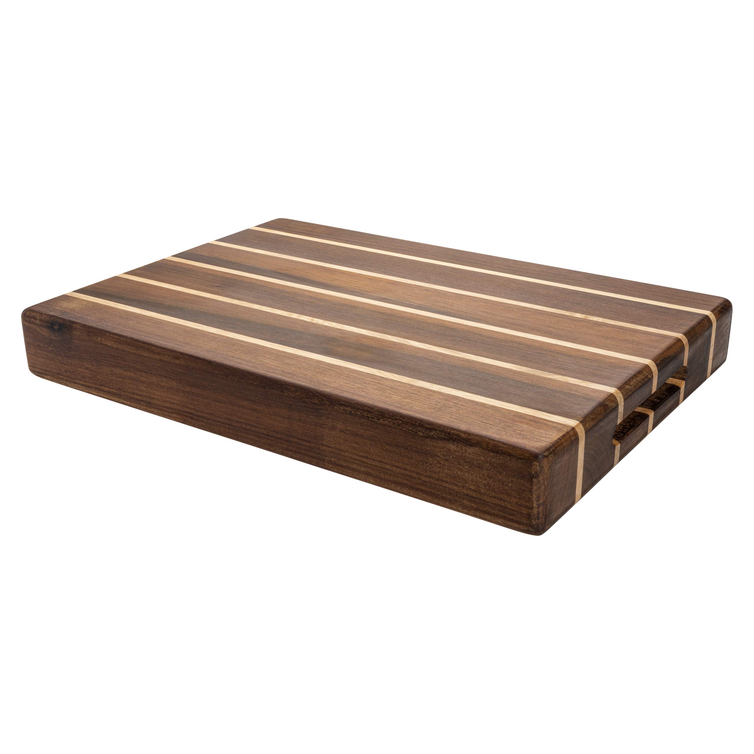 Rockingham Forge Extra Thick Multi Wood Chopping Board 35x25x4.5cm – End Grain Cutting Board for Kitchen, Cooking & Serving Cheese, Bread & Charcuterie – Durable Acacia & Rubberwood Chopping Block