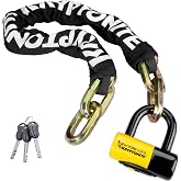 Kryptonite New York Fahgettaboudit 1410 Bike Lock Chain, 3.25 ft Heavy Duty | 14mm Manganese Steel Hexagonal Links, 15mm Shackle Disc Lock, 10/10 Security for E-Bike, Motorcycle and Scooter Anti-Theft
