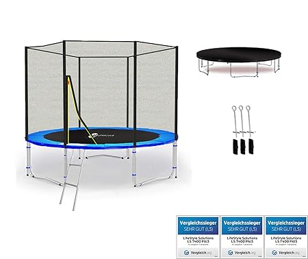 LS-T245-PA8 (B) LifeStyle ProAktiv Garten- Trampolin 245 cm - 8ft - Extra Starkes Sicherheitsnetz - Neu