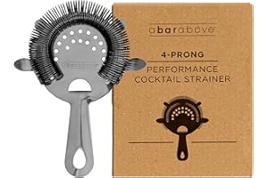 A Bar Above Hawthorne Cocktail Strainer with High-Density Spring, Stainless Steel Bar Strainer for Smooth Drink Pouring, Poli