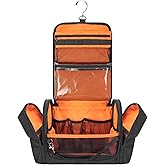 Prokva Tactical Toiletry Travel Bag for Men, Hanging Dopp Kit Hygiene Bag Shower Organizer with Hook for Toiletries and Shavi