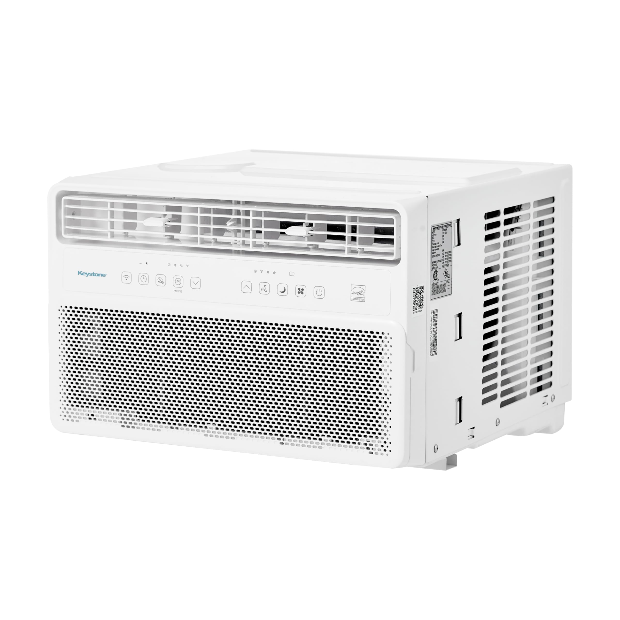 Keystone 14,000 BTU Window Mounted Inverter Air Conditioner with Quiet, High Efficiency Operation and Remote, Window AC Unit for Apartment, Living Room, Bedroom, Large Rooms up to 650-Sq. Ft.
