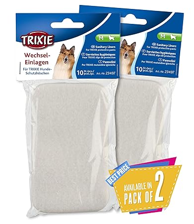 Trixie Pads for Protective Pants, 10 Pcs (m) Pack of 3