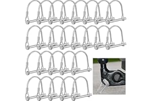 Pelopy 30 Pcs Arch Trailer Coupler Pin 3/16" x 1.97" Safety Shaft Locking Pin Heavy Duty Hitch Pins Carbon Steel Trailer Gate Pin for Wagons Towing Farm Garden Lawn PTO and Hitches