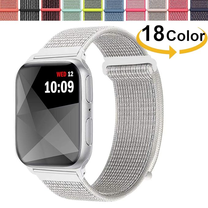 Chok Idea Strap Compatible with Apple Watch Armband 40mm 38mm,Nylon Sport Loop Ersatzband Replacement for Apple Watch iWatch 