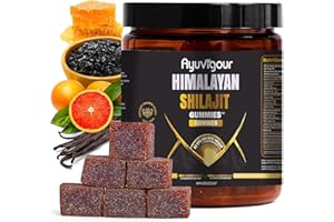 Ayuvigour Pure Himalayan Shilajit Gummies For Men & Women 30ct - 100% Pure Gummy with Fulvic Acid - Potent & Lab Accepted For