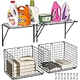 Amazon.com: 3IngSeagulls 2 Pack Laundry Room Shelves, Wire Baskets with ...