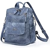 ROOSALANCE Backpack Purse for Women, Women Backpack Purse Small Leather Waterproof Anti-theft Shoulder Bags Handbags Ladies