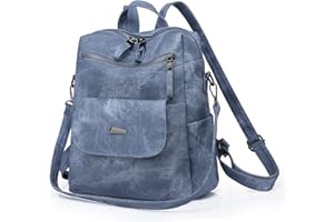 ROOSALANCE Backpack Purse for Women, Women Backpack Purse Small Leather Waterproof Anti-theft Shoulder Bags Handbags Ladies