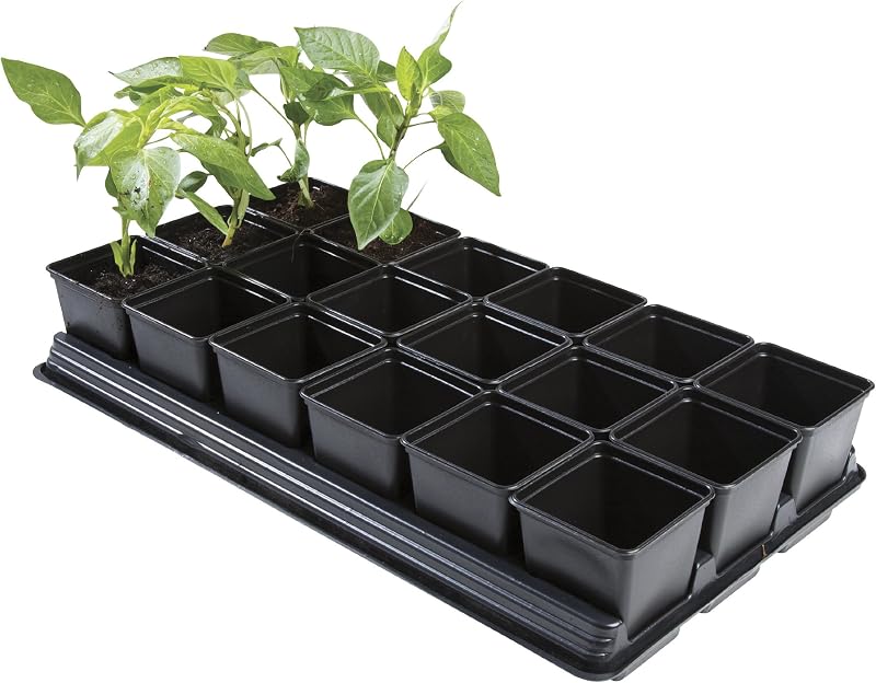 Yoicn Lth Vegetable Planting Tray 18 x 9cm Pots Seedling Greenhouse Grow Tray
