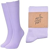 No Cold Feet Men’s Purple Dress Socks – Classic Soft Crew Dress Socks, All-Day Comfort for Work, Business or Weddings