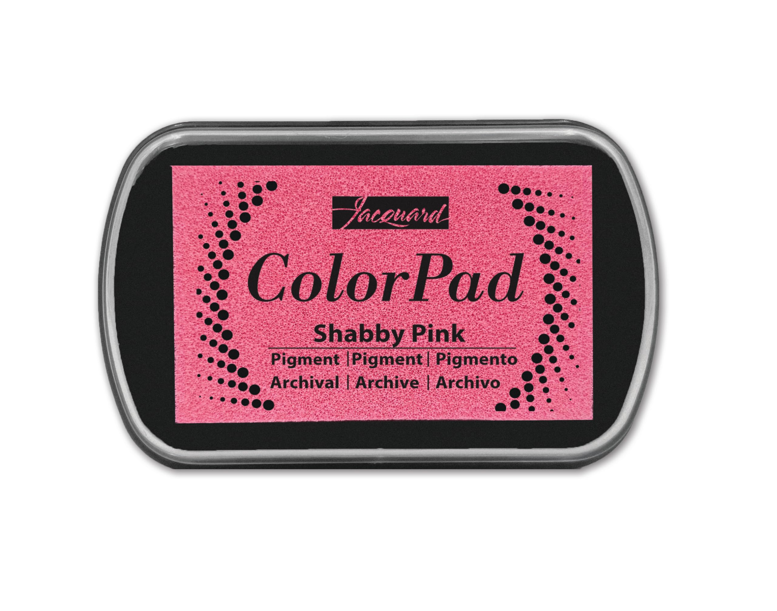 Jacquard ColorPad Pigment Ink Pad Shabby Pink JCP2006 for Stamping Crafts, Slow Drying Formula Allows Embossing Projects, Archival Quality Scrapbooking, Card Making Art