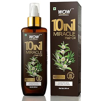 WOW 10 in1 Miracle No Parabens & Mineral Oil Hair Oil, 200mL