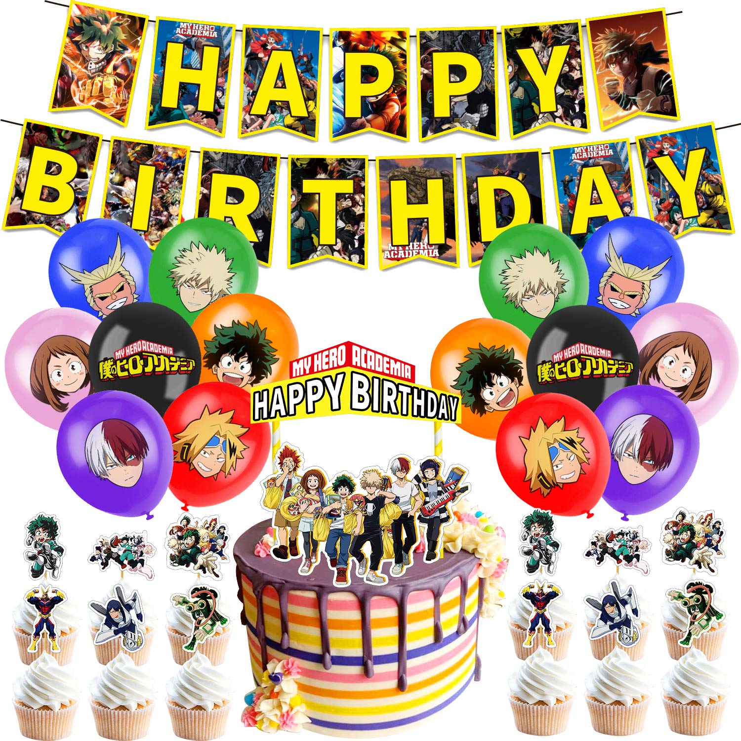My Hero Academia Party Supplies Birthday Decorations Set Including My Hero Academia Party Supplies Birthday Decorations Set Including