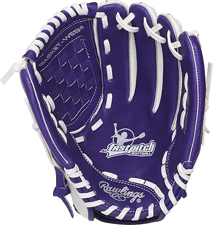 purple softball glove
