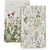 Bapcoku Spring Floral Kitchen Towels Decorative Set of 2, Summer Flower Dish Towels for Kitchen Decor, Cute Natural Herbs Absorbent Hand Drying Dish Cloth