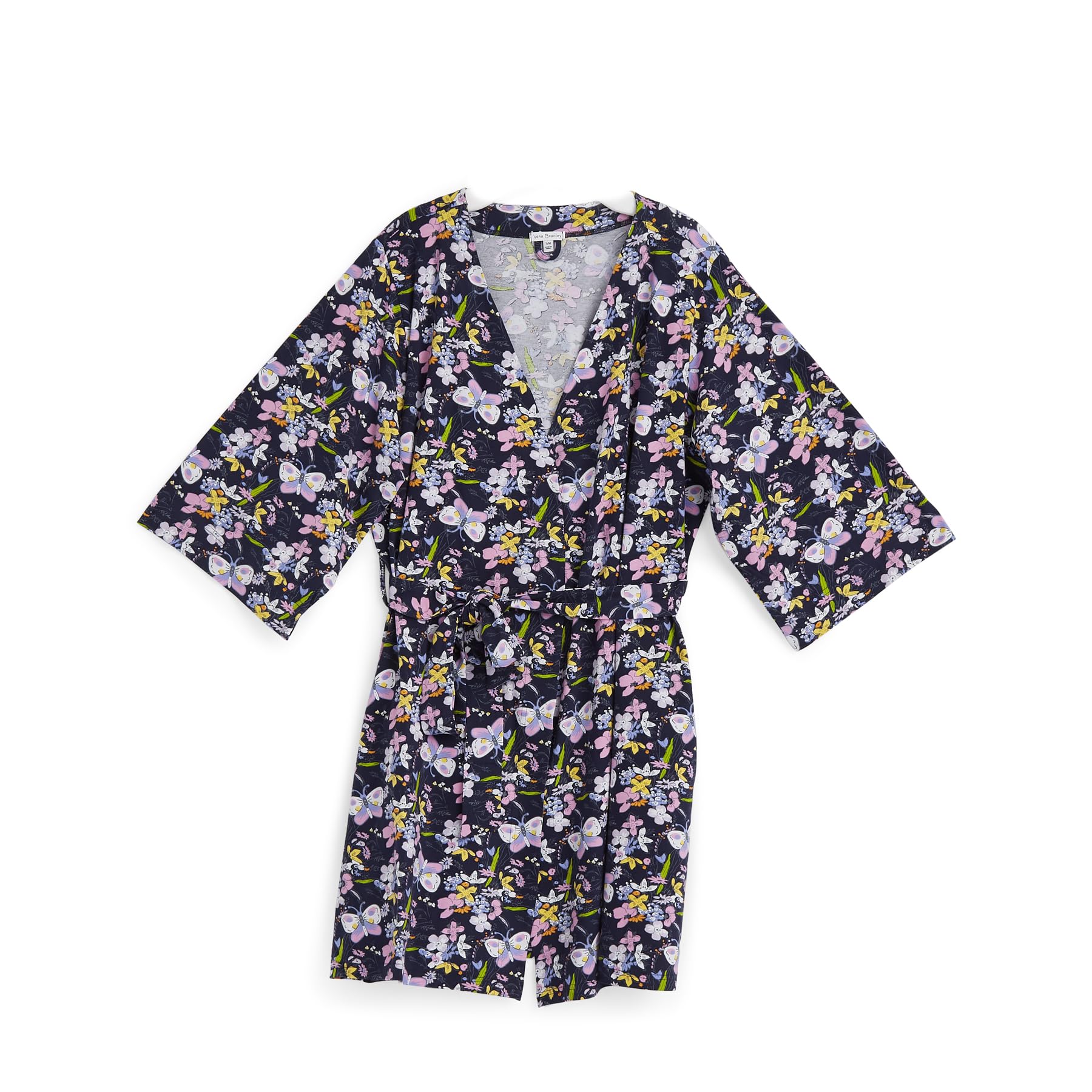 Vera Bradley Women's Cozy Knit Robe (Extended Size Range), Bloom Boom Navy, Small - Medium Image Vera Bradley Women's Cozy Knit Robe (Extended Size Range), Bloom Boom Navy, Small - Medium Image