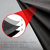 GrillTough Heavy Duty BBQ Grill Cover 75x66x109 cm Waterproof UV Safe view 3
