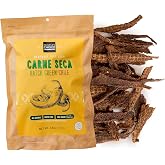 People's Choice Carne Seca Jerky - 13g Protein - Hatch Green Chile 16 oz | Zero Carbs, Zero Sugar, Gluten Free, Paleo Friendly, Nitrite Free, MSG Free, Air Dried Beef Strips, 1 lb Bag, 365 Shelf Life