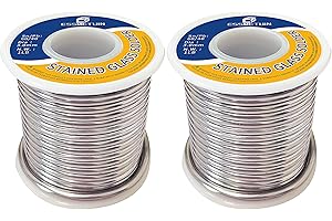 ESSMETUIN 60/40 Solder for Stained Glass, Dia 3.0MM(1/8") No Flux Solid Solder(2LB)