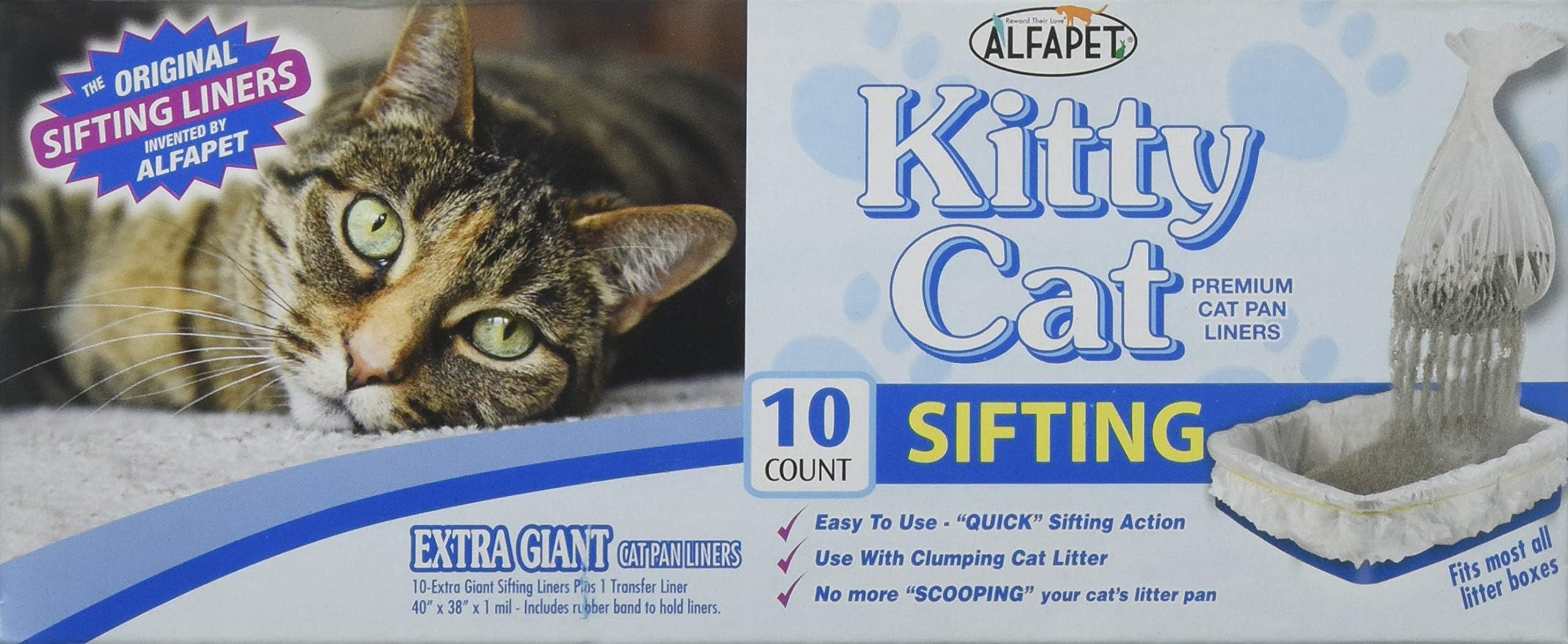 Kitty Cat Alpha Pet Premium Cat Pan Liners - 10 Count