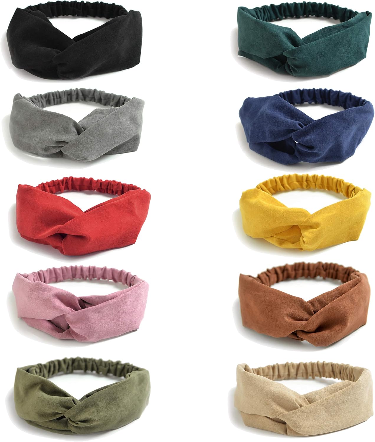10 Pack Women's Headbands Boho Flower Printing Twisted Criss Cross Elastic Hair Band Accessories B at  Women’s Clothing store