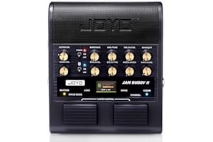 JOYO 10W Portable Electric Guitar Amp Multi-Effects Pedal Combo Amplifier with Footswitch,14 Amp Models,3-Band EQ,36 Drum Pat