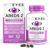 Viteyes AREDS 2 + Omega-3 Macular Support Softgels, Plus Triple Strength Omega-3 (650 mg EPA, 350 mg DHA) for Heart Health &amp; Eye Health, Eye Vitamins, Vision Supplement, 270 Softgels