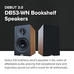 ELAC Debut 3.0 DB53-WN Bookshelf Speakers, Walnut