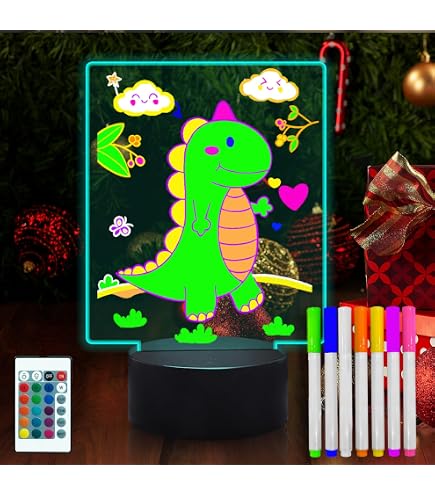 Pizarra LED Acrílica Reutilizable Con Luz - Para Notas, Dibujos, Regalo Para Oficina, Casa O Niños (Tamaño M 20x20 Cm)