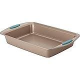 Rachael Ray Cucina Nonstick Baking Pan With Grips / Nonstick Cake Pan With Grips, Rectangle - 9 Inch x 13 Inch, Brown