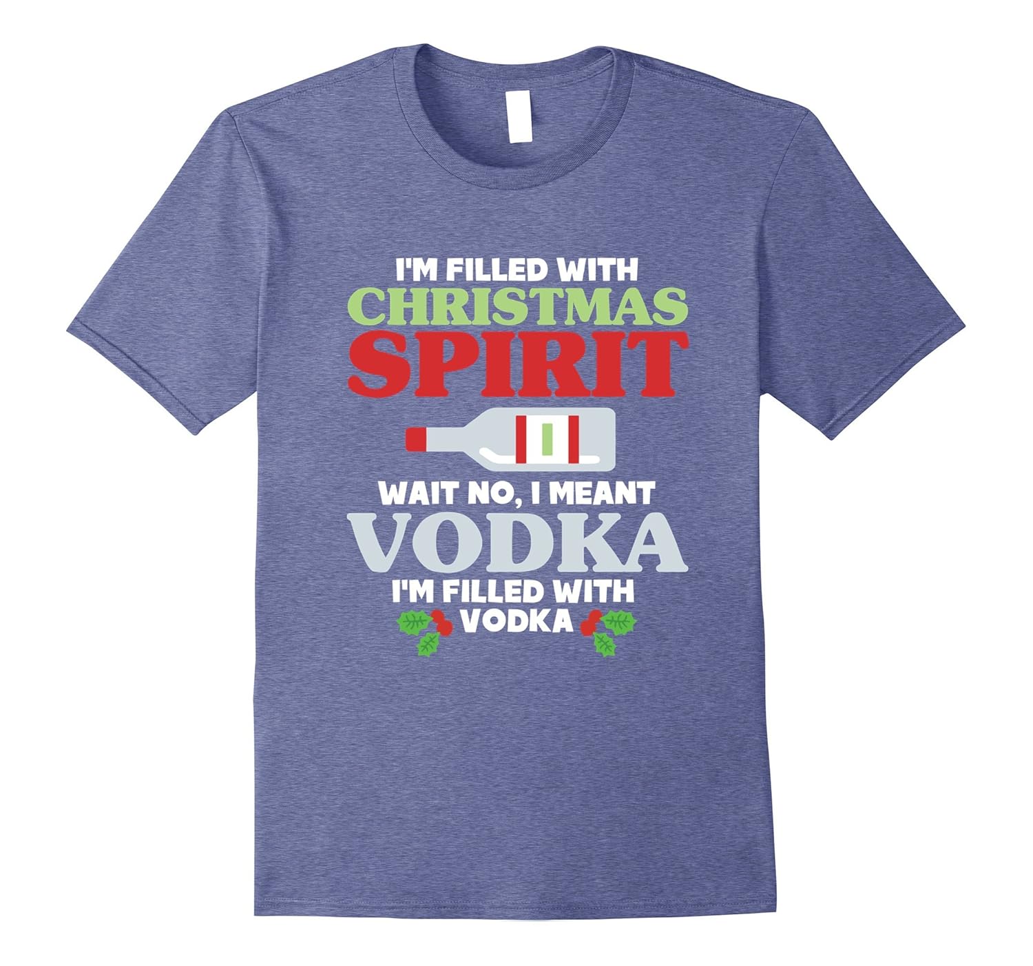 Funny Christmas In July T Shirt Christmas Spirit Vodka TeeArt