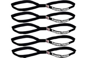 Forearm Forklift FFLH185 LoopHolz Soft Loop Straps for Motorcycles, UTV's, Quads, Generators and Other Equipment for Lengthening Tie-Downs and Bungee Cords, 18-Inch, Pack of 5, Black