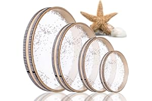 BOGAZNET Musical Instrument for Meditation - 6" 8" 10" 12" Ocean Drum Set Ocean Drum Sound Healing for Holistic Healing with Hardwood Natural Colored Water Drum Instrument for Relaxation Sea Drums