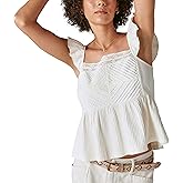 Lucky Brand Women's Textured Yoke Peplum Tank