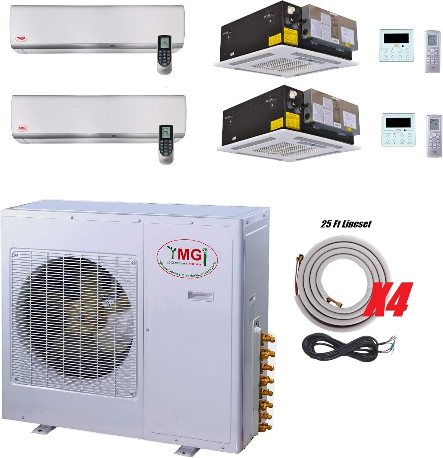 Amazon Com Ymgi Quad Zone 4 Zone 42000 Btu 9000 9000 12000 12000