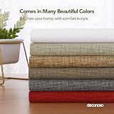 Deconovo Faux Linen Pattern Table Cover Green 51x87 Inch Water Resistant view 7