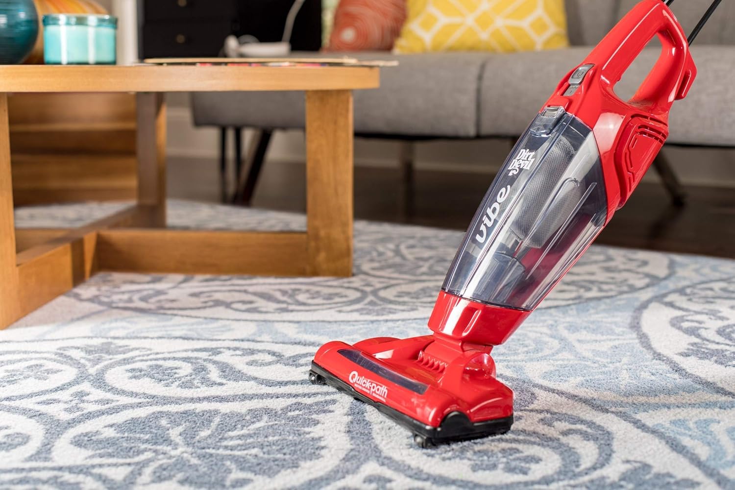 Dirt Devil Vibe 3-in-1 Vacuum Cleaner, Lightweight Corded Bagless Stick Vac with Handheld, SD20020, Red - Upright Vacuums